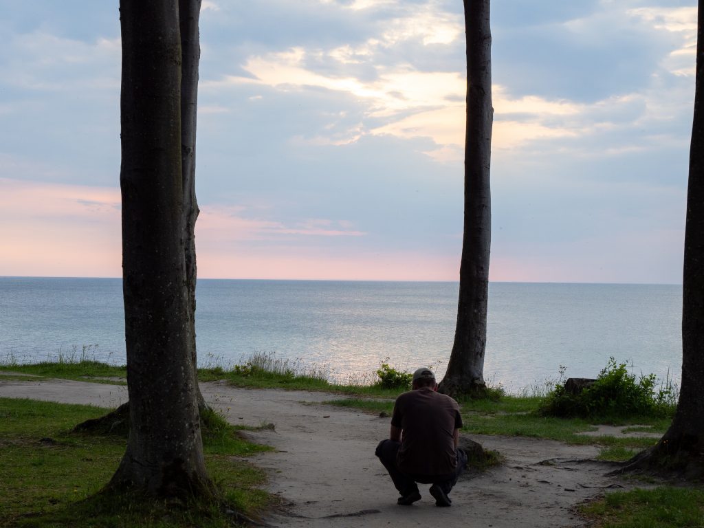 Thorsten will den Sonnenuntergang festhalten.
